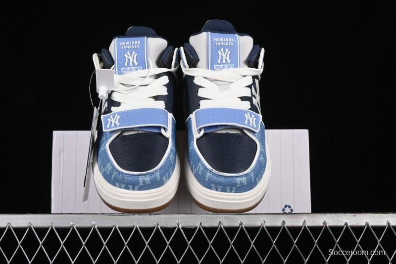 New York Yankees Chunky Liner Mid Denim Monogram Sandals with Thick Sole - 3ASXCHL4N50BLS