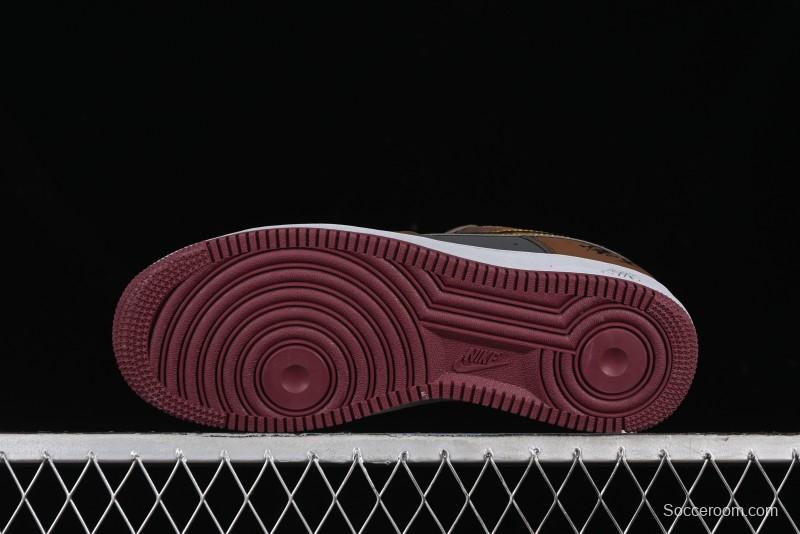 Nike Air Force 1 '07 Low Sun Black Myth Wukong Themed Casual Sneakers - CW2288-111