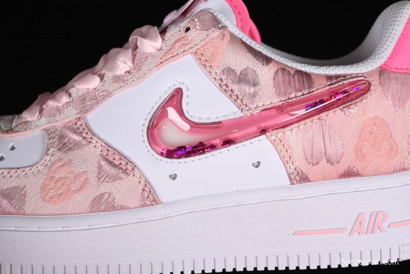 Nike Air Force 1 '07 Low Valentine's Day Limited Edition Pink Bear Sneakers - DH2920-111