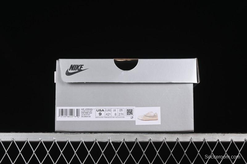 Nike Travis Scott x Fragment Design x Air Jordan 1 Low OG SP AJ1 Low Top Casual Sneakers - DM7866-022