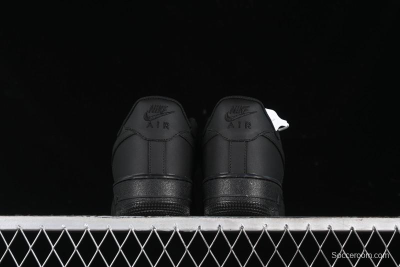 Nike Air Force 1 '07 Low LV Custom All Black Casual Sneakers - 315122-101