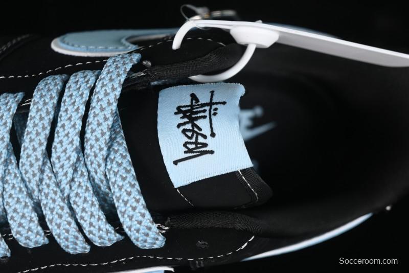 Nike Air Force 1 '07 Low Stussy Collaboration - Black Tiffany Low-Top Casual Sneakers - KK1988-008