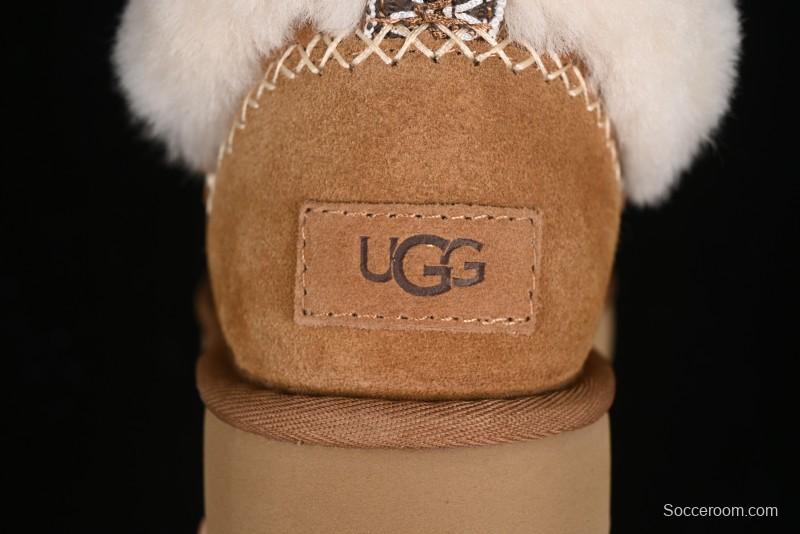 UGG Classic Ultra Mini Alpine Short Boots with Genuine Shearling Lining - 1158224