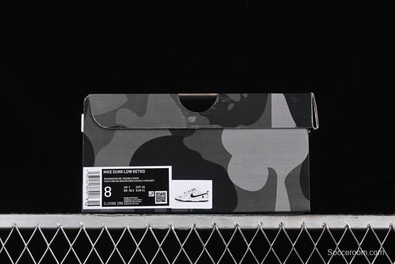 Nike SB Dunk Low BAPE Collaboration - Strap Black Hook Anniversary High-End Custom Low-Top Casual Skate Shoes SJ2068-299