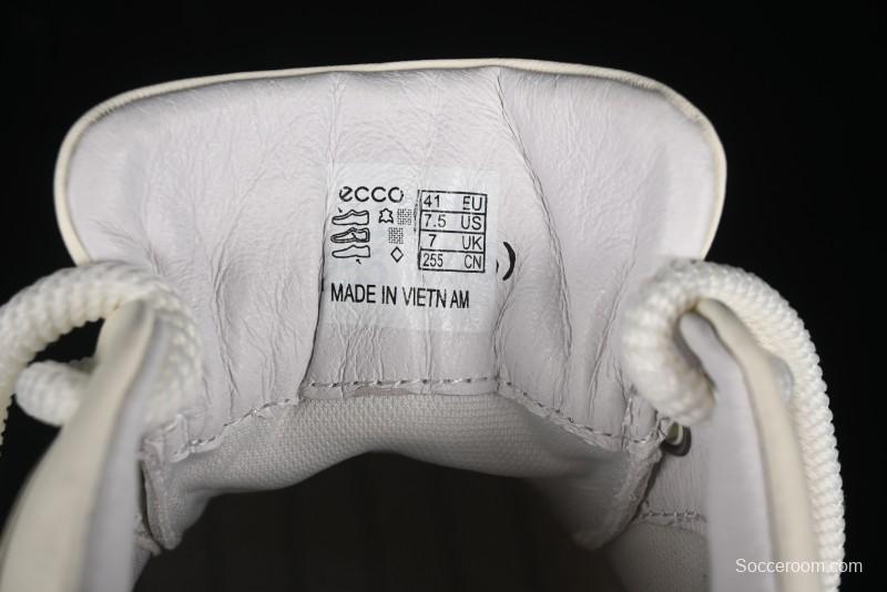 ECCO Street Light Series Autumn Platform Round Toe Versatile Casual White Sneakers 63311901002