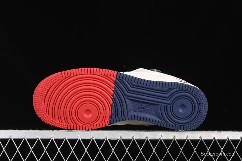 Nike Air Force 1 '07 Low The North Face Collaboration - White Red Blue Color Block Low-Top Casual Sneakers - XZ6188-010