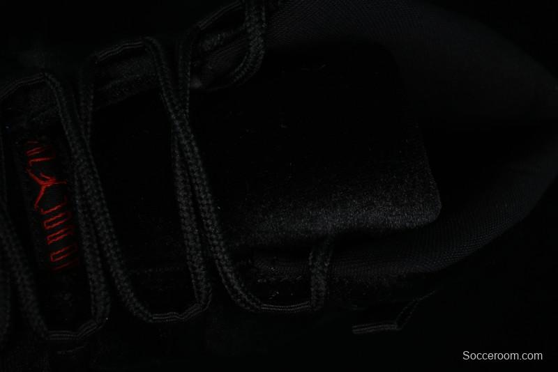 Nike Air Jordan 11 Retro "Bred Velvet" Basketball Shoes with Velvet Overlay - DB5457-061