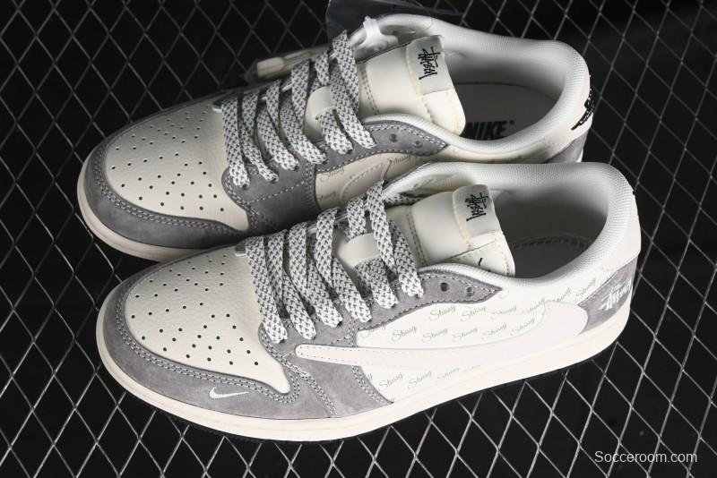 Nike Travis Scott x Fragment Design x Air Jordan 1 Low OG SP AJ1 Retro Sneakers - XY2688-124