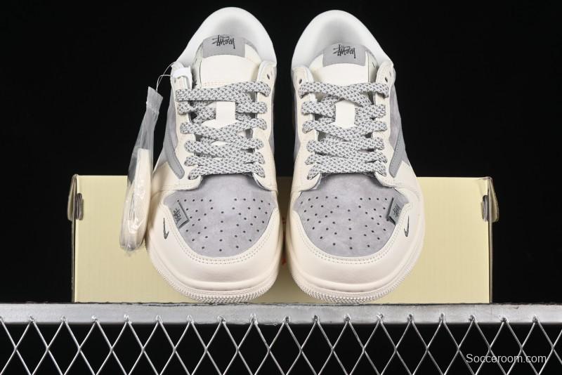 Nike Travis Scott x Fragment Design x Air Jordan 1 Low OG SP AJ1 Retro Sneakers - SJ2068-130