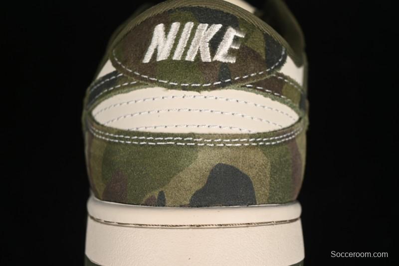 Nike SB Dunk Low Bape Collaboration - Jungle Camouflage Anniversary Custom Low-Top Casual Skate Shoes - CH6336-230