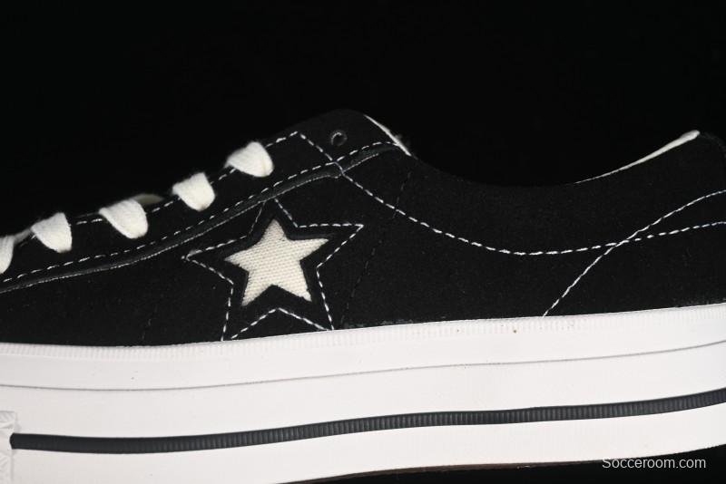 Converse One Star J Vtg Suede Low-Top Casual Sneakers in Retro Black and White - M.C3