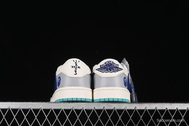 Nike Travis Scott x Fragment Design x Air Jordan 1 Low OG SP AJ1 Bape Collaboration - LJ5188-021