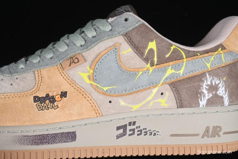 Nike Air Force 1'07 Low "Kakarot" Dragon Ball Z Custom Casual Sneakers for Autumn Winter - CD1212-666