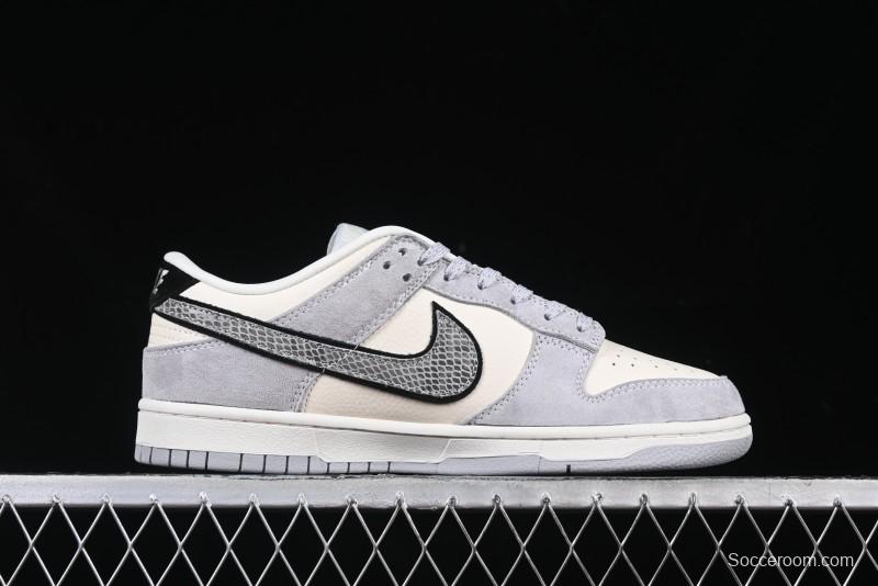 Nike SB Dunk Low The North Face Year of the Snake Grey White Grey Swoosh Anniversary Custom Low-Top Casual Skate Shoes - KK1333-019