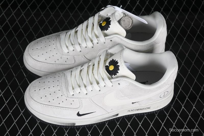 Nike Air Force 1 '07 Low Grey Pig Suede Graffiti Casual Sneakers - DF0188-035