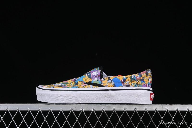 Vans Slip-on Pro Simpson Family All Over Print Low Top Skate Shoes - VN0A3WMD1TJ