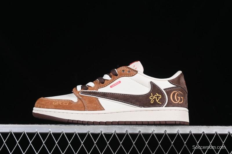 Nike Travis Scott x Fragment Design x Air Jordan 1 Low OG SP Sneakers - DM9288-011