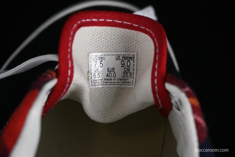 Vans Era Low-Top Skate Shoes with Black Canvas and Red Scottish Plaid Checkered Design - VN0A2RR1QWP