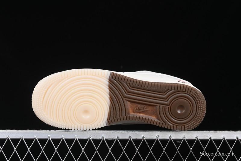 Nike Air Force 1 '07 Low Supreme Collaboration - Beige/Brown Colorway Low-Top Casual Sneakers BB7577-215