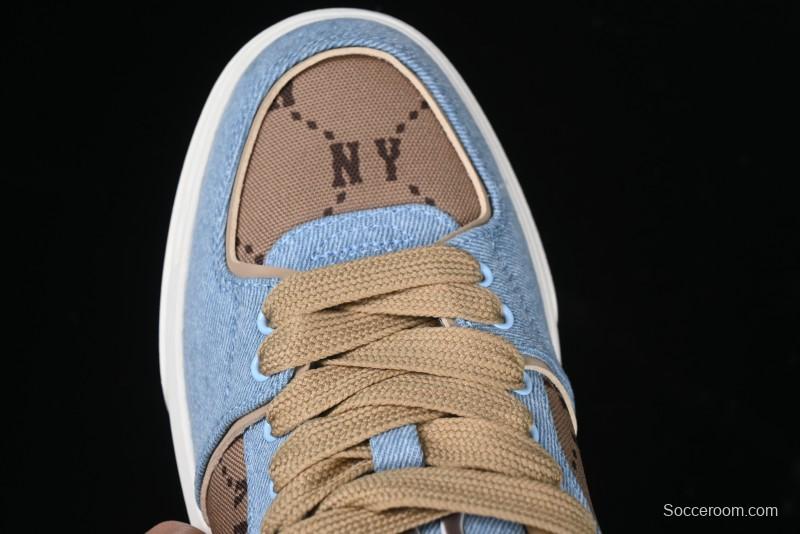 New York Yankees MLB Chunky Liner Dia Monogram Thick Sole Casual Running Shoes - 3ASXCLJ4N50BLS