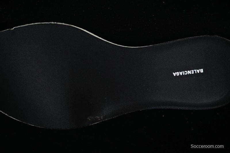 Balenciaga Monday Leather Round Toe Lace-Up Low-Top Lifestyle Sneakers - WDTSC9110