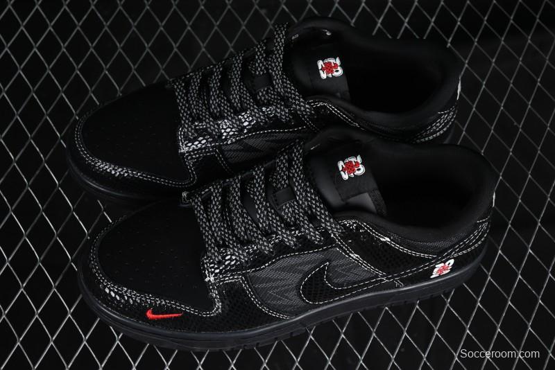 Nike SB Dunk Low Year of the Snake Limited Edition - Black Snake Anniversary High-End Custom Low-Top Casual Sneakers - CH8311-233