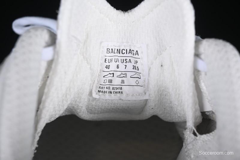 Balenciaga Monday Leather Round Toe Lace-Up Low-Top Lifestyle Sneakers - WDTSC9110