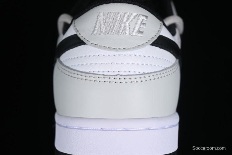 Nike Dunk Low Letter Panda Black Grey High Street Deconstructed SB Strap Low-top Casual Skate Shoes - CW1590-100