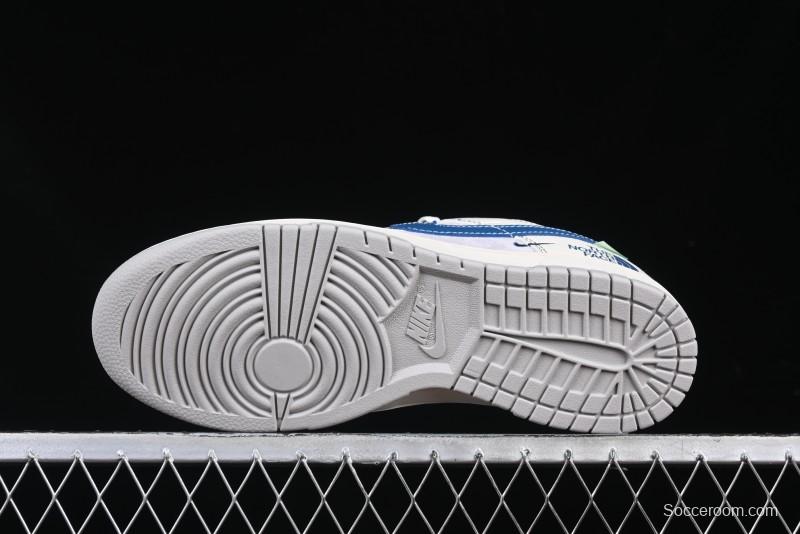 Nike SB Dunk Low The North Face Collaboration Anniversary Edition Customized Low-Top Casual Skate Shoes - DM6868-040