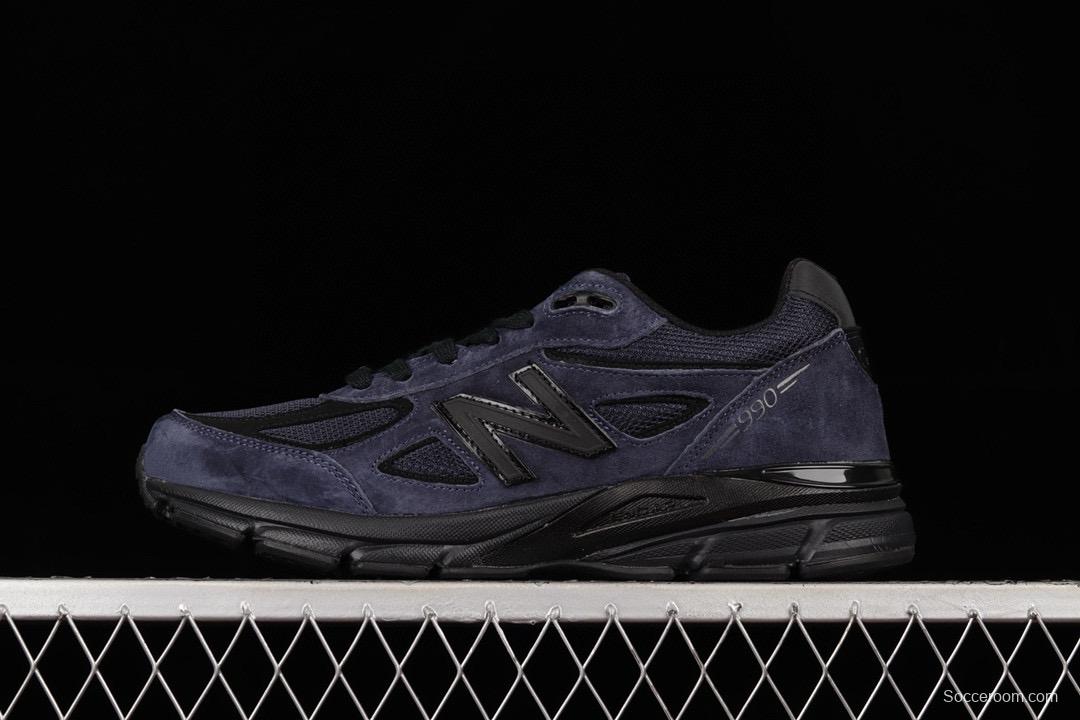 New Balance JJJJound x 990V4 Retro Running Sneakers with Suede and Mesh Upper - M990JJ4