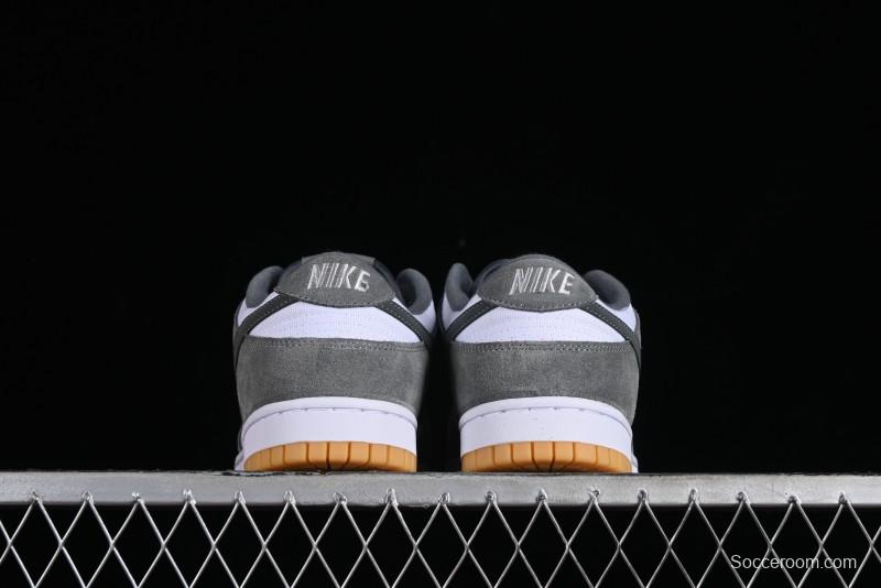 Nike Dunk Low SB Grey Gum Retro Skate Shoes with Suede Overlays - FV0389-100