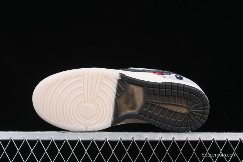 Nike SB Dunk Low BAPE Collaboration Anniversary Customized Low-Top Casual Sneakers - DM6868-031