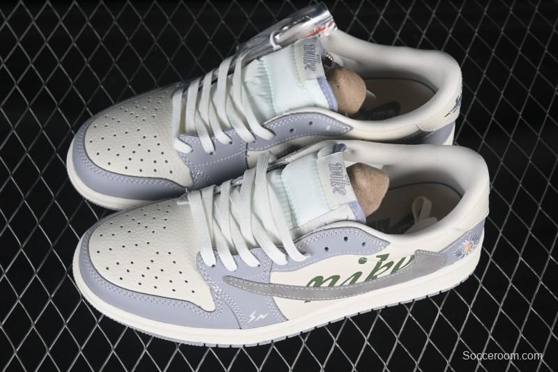 Nike Travis Scott x Fragment Design x Air Jordan 1 Low OG SP AJ1 Retro Sneakers - XS2024-018