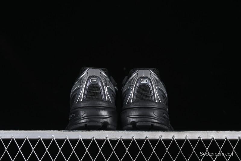 New Balance 740 Black and Silver Retro Running Sneakers for Men