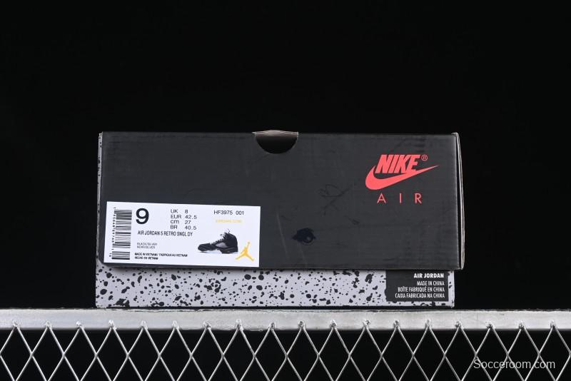 Nike Air Jordan 5 Retro Black "Metallic Reimagined" Basketball Shoes - HF3975-001