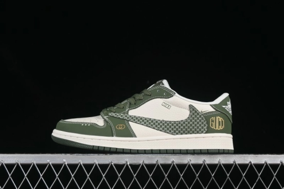 Nike Air Jordan 1 Low OG SP Travis Scott x Fragment Design Retro Green Casual Sneakers - LD2025-002