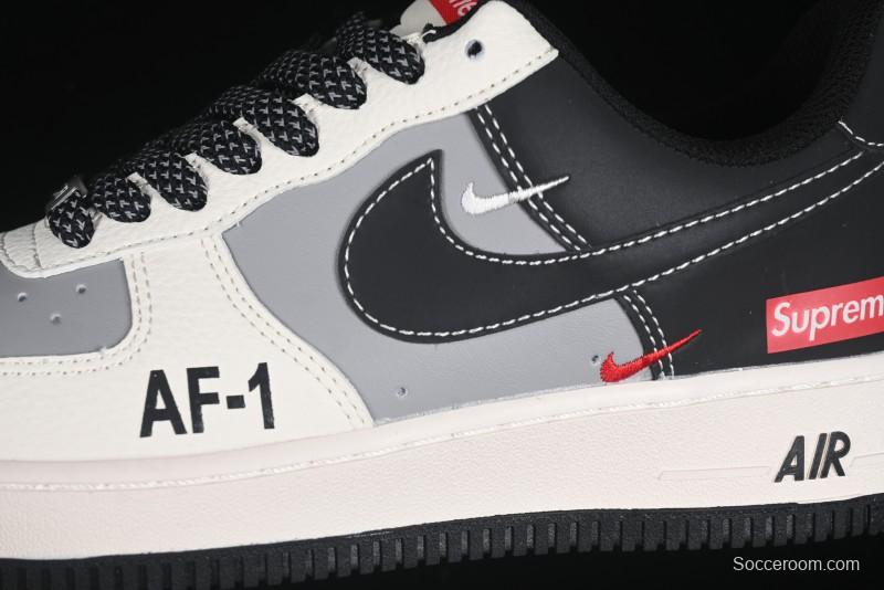Nike Air Force 1'07 Low Supreme Casual Sneakers in Beige Grey Black - HH7518-055