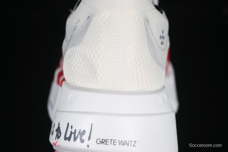 Adidas Lightstrike Pro Running Shoes - White/Red with Inspirational Design