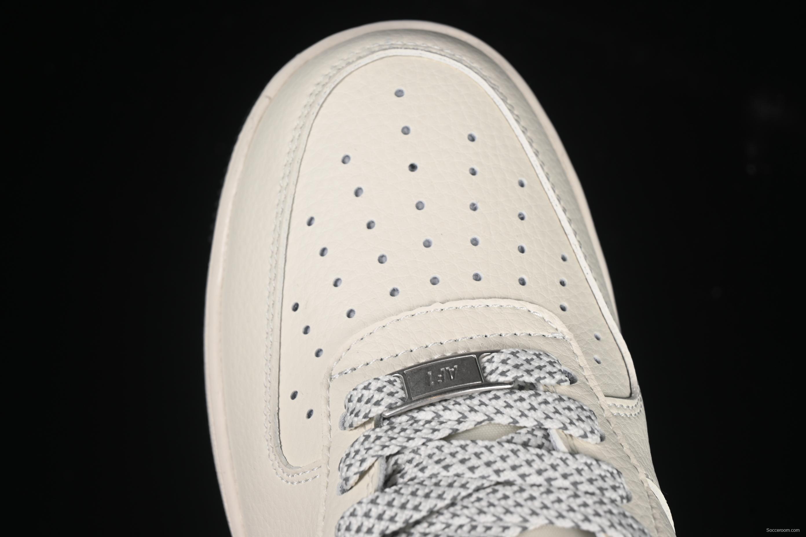 Nike Air Force 1 '07 Low Stussy Collaboration Small Double Swoosh Black Sole Low-Top Casual Sneakers - XZ6188-713