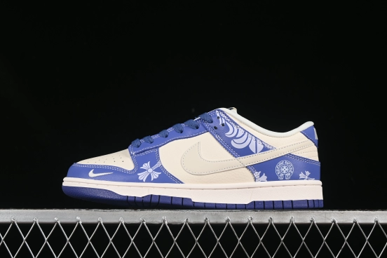 Nike SB Dunk Low Chrome Hearts Collaboration Horseshoe Print White Swoosh Anniversary Custom Low-Top Casual Skate Shoes - KK1333-038
