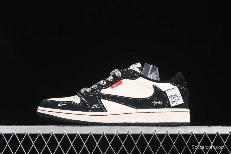 Nike Travis Scott x Fragment Design x Air Jordan 1 Low OG SP AJ1 Sneakers - YX5066-299