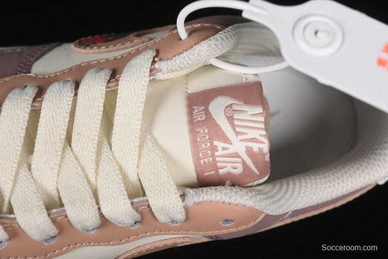 Nike Air Force 1'07 Low Strawberry Bear Custom Casual Sneakers - DB3301-551