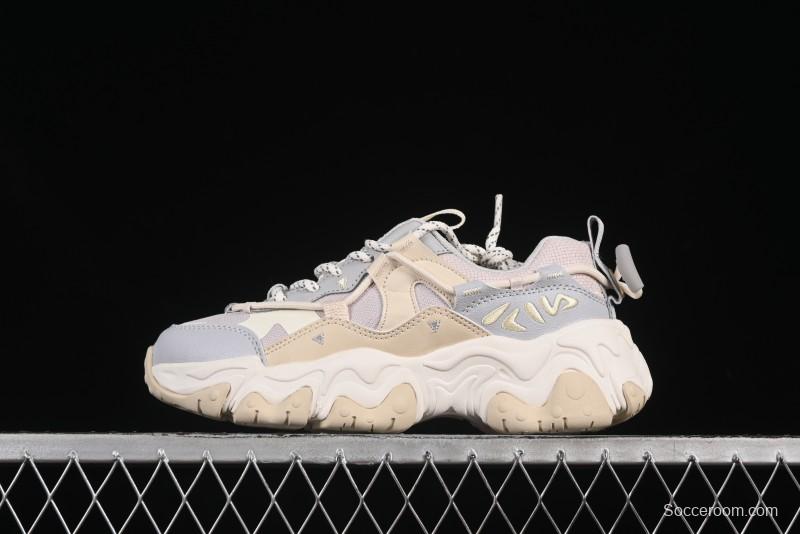 Fila Heritage Fluid Cat Claw 5.0 Vintage Dad Shoes with Lace-Up Design - F12W412105FLV