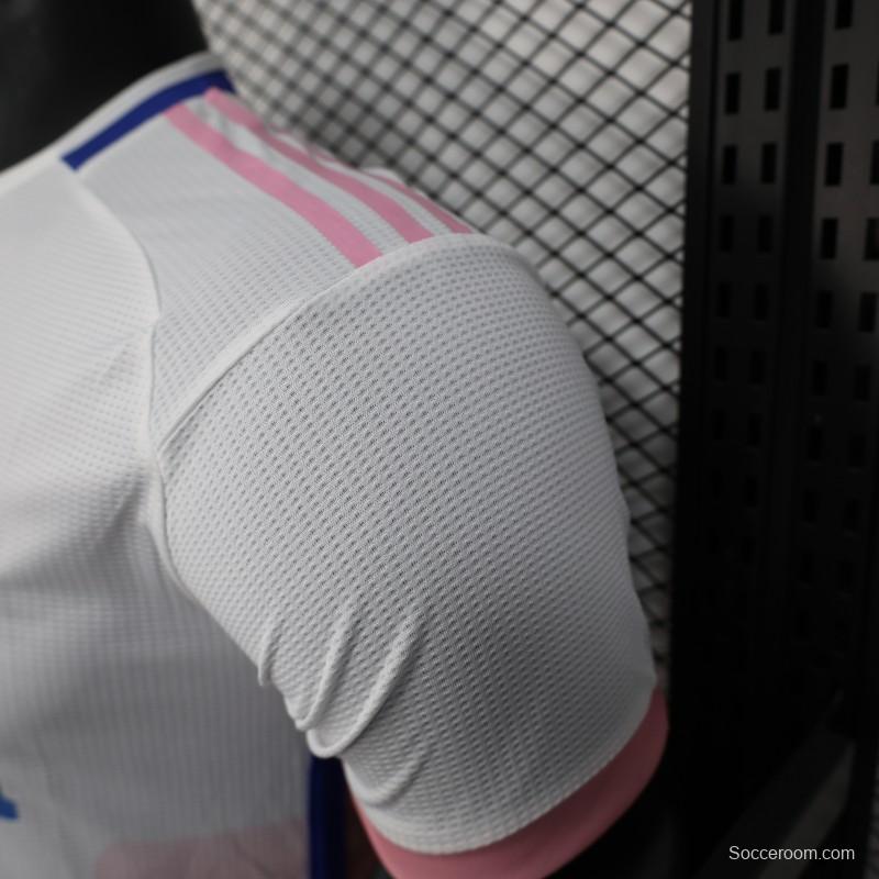 Player Version 2025 Algeria White-Pink with Country Map Design Jersey