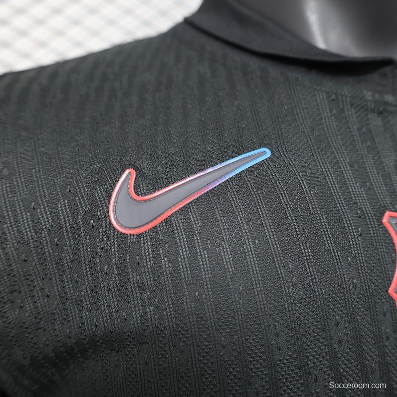 Player Version 24/25 Barcelona x Travis Scott Away Black Jersey With Red Sponsor