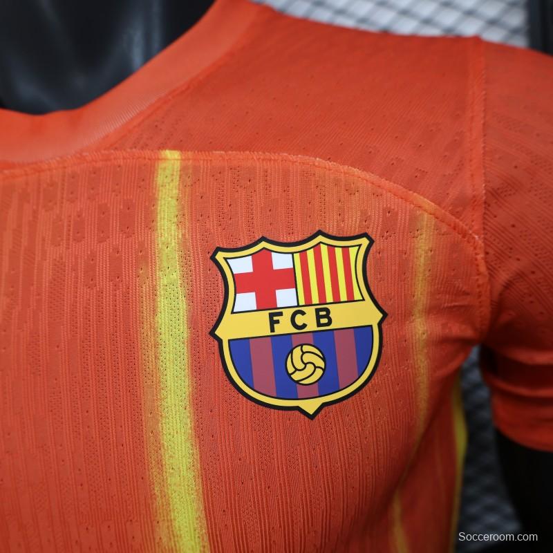 Player Version 25/26 FC Barcelona Orange with Flame Gradient Jersey