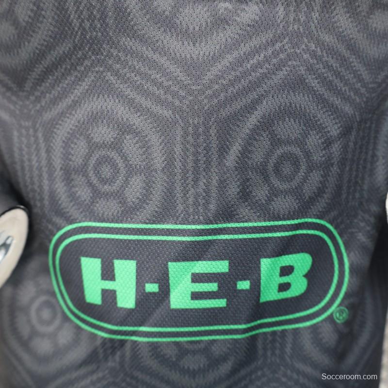 Player Version 2024-25 Tigres UANL Third Jersey - Black with Green Accents - CEMEX Sponsorship