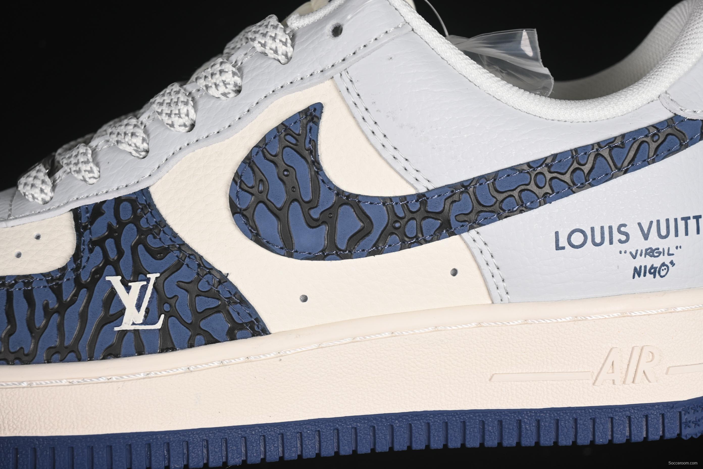 Nike Air Force 1 '07 Low LV Collaboration Blue Stone Grain Casual Sneakers - JJ2508-701