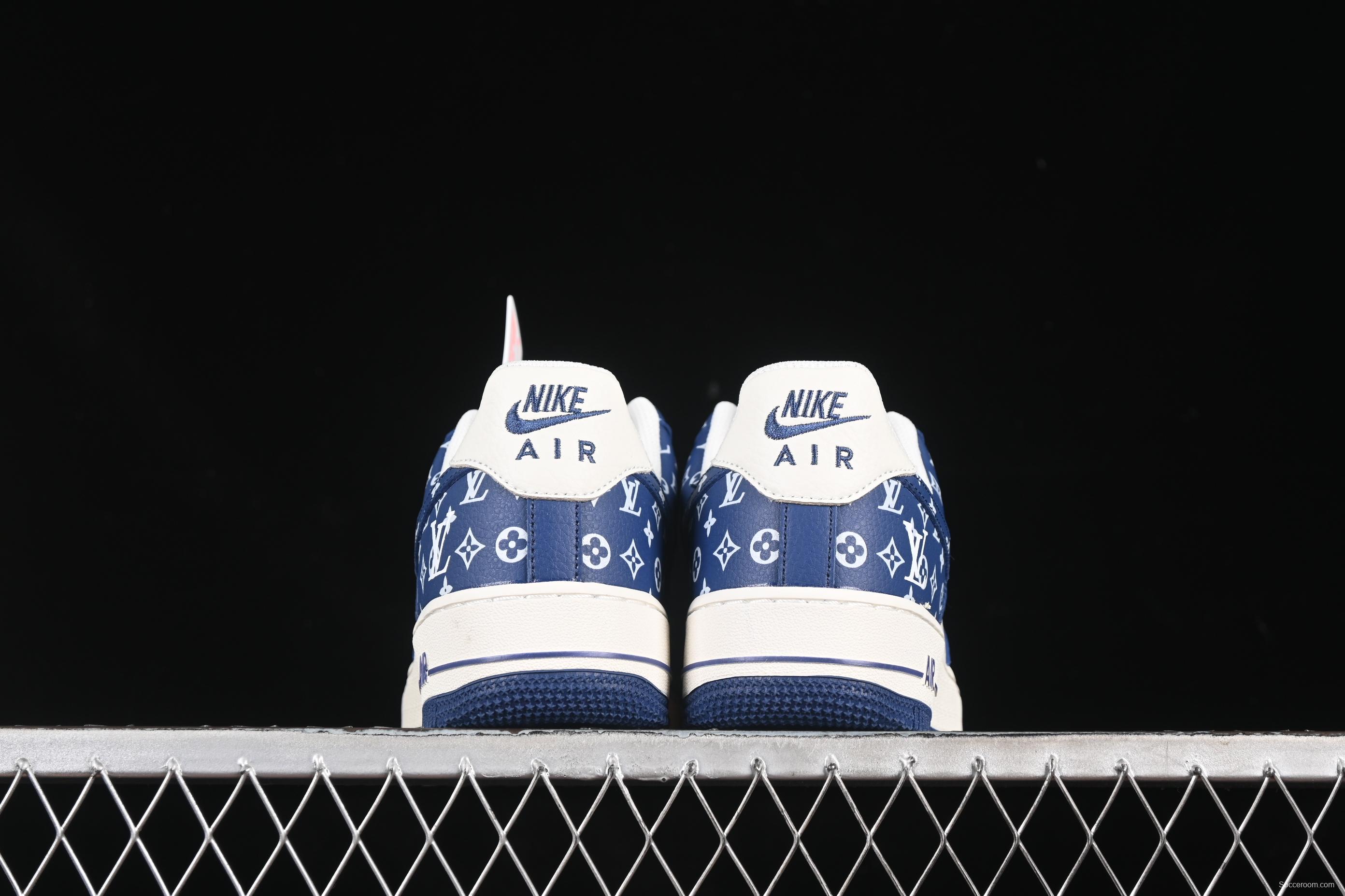 Nike Air Force 1 '07 Low LV Collaboration White Blue Swoosh Casual Sneakers - LW9279-008