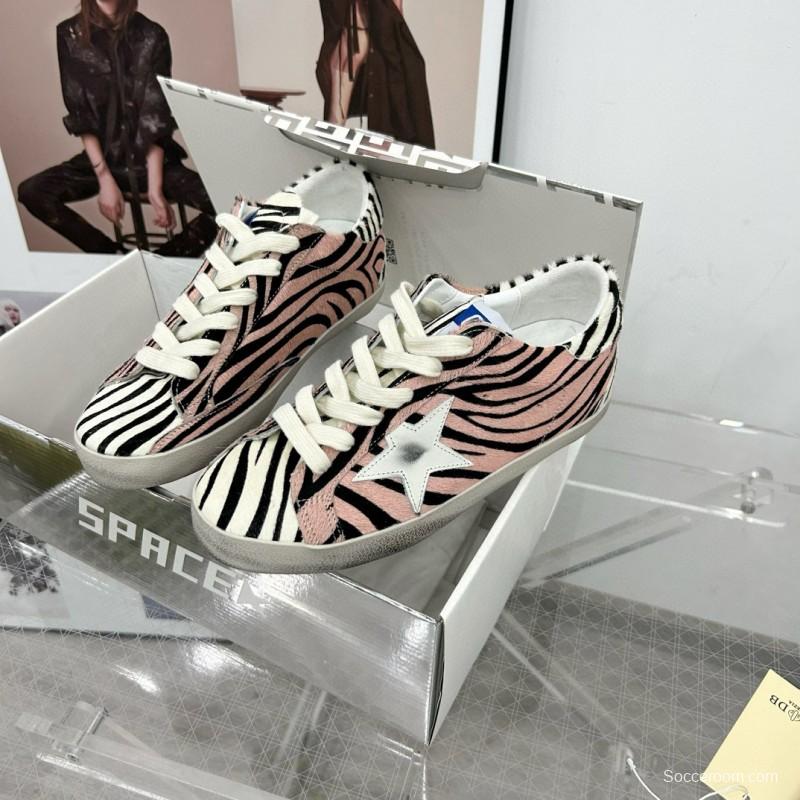 2025 Women GGDB Pink Black White Leather Suede Sneakers